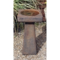 Umber simple birdbath